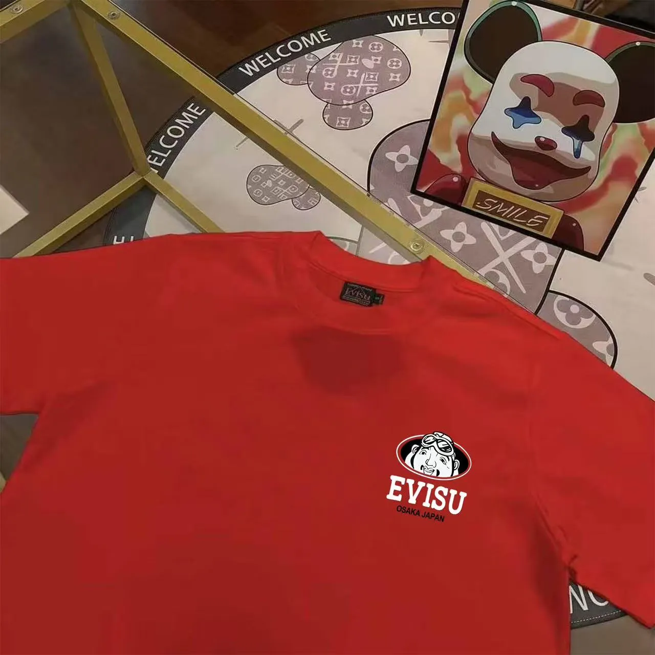 EVISU 2025 M T Sizes S-XXL 5 Black White Size S M L XL XXL S 44 108 68 100-120 M 46 114 70 120-140 L 48 116 72 140-160 XL 50 120 74 160-180 XXL 52 124 76 180